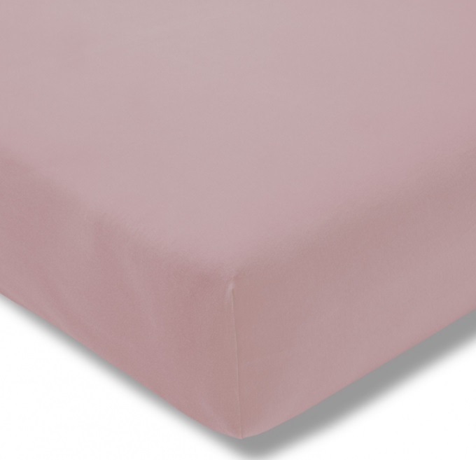Trikotažinio audinio paklodė su guma rožinė